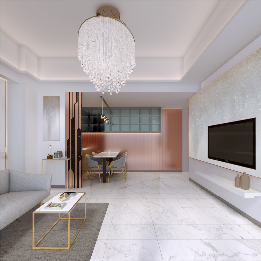 Rendering |  Theme: Luxe (applicable to Flat C of 9th to 25th Floor, the design is for reference only)